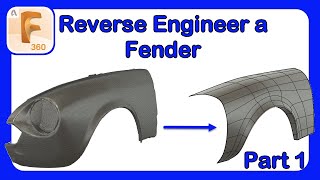 Reverse Engineer Car Parts with CAD  Fender Modeling from SCAN Data  Part 1 Fusion360 [upl. by Zelda]