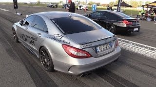 BRABUS Mercedes CLS63 S AMG vs 740HP BMW M6 F12 HPT [upl. by Yngad]