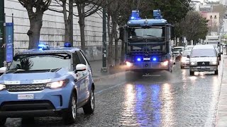 Coronavirus la polizia sanifica le strade di Napoli [upl. by Diver]