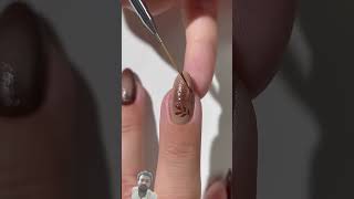 Fall forest aura nails nailart naildesign nailtutorial usa trending shorts short [upl. by Bartholomeus372]