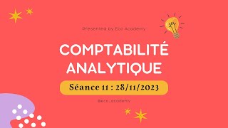 Comptabilité Analytique S3 séance 11 Imputation rationnelle des charges fixes [upl. by Hiroshi]