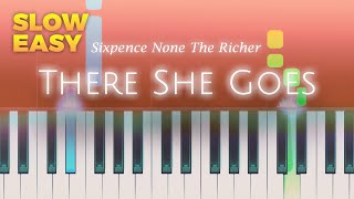 Sixpence None The Richer  There She Goes  SLOW EASY Piano TUTORIAL by Piano Fun Play [upl. by Remington]