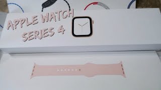 Apple Watch Series 4 Unboxing  40mm Gold Pink Sand [upl. by How]