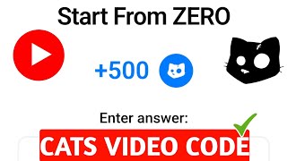 Start From ZERO Cats Video Code  8 October Code  Cats Video Code Today [upl. by Stead]