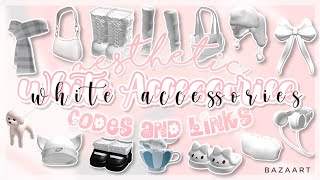 Aesthetic White Accessories Codes amp Links  Roblox Bloxburg Berry Avenue Brookhaven [upl. by Eedrahs]