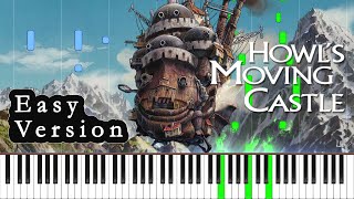 MerryGoRound of Life EASY Version  Howls Moving Castle Piano Cover  Sheet Music 4K [upl. by Trah219]