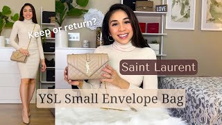 Saint Laurent  YSL Small Envelope Bag Unboxing  Review  MOD shots [upl. by Ecnal991]