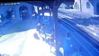 New Video of Runaway Rail Car Crash in Utica [upl. by Eseeryt]