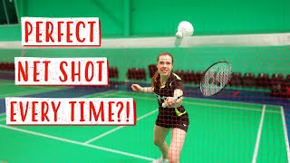 How To Hit A Perfect Doubles Net Shot EVERY TIME  Badminton Net Cord Tutorial [upl. by Ahser]