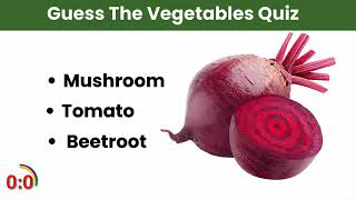 GUESS THE VEGETABLES 20 Vegetable Names In English ll English quiz [upl. by Soule703]