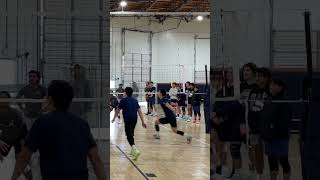 Back 2 with no block 👌 volleyball volleyballshorts volleyballmatch volleyballgame highlights [upl. by Nyrahtak627]