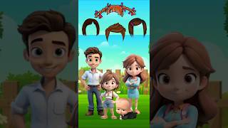 Adek botak salah pilih rambut  shorts animation cartoon lucu viralshort [upl. by Heyer306]