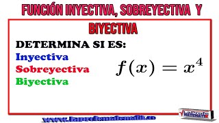 Función inyectiva sobreyectiva y biyectiva [upl. by Farver]