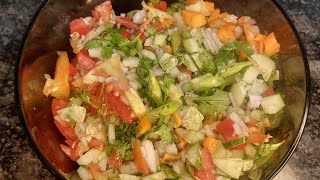 easy kachumber recipe salad asmr asmrcooking [upl. by Adnilec]