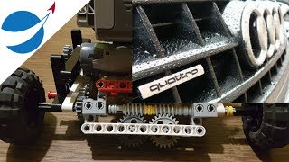 LEGO Torsen Differential  How AUDI QUATTRO works [upl. by Alfy]