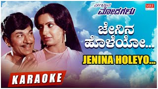 Jenina Holeyo  Karaoke  Chalisuva Modagalu  DrRajkumar Ambika Saritha  Kannada Old Songs [upl. by Markman729]