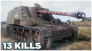 Nashorn • 13 KILLS • WoT Gameplay [upl. by Merrile]