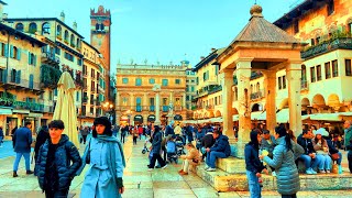 Verona Italy Walking Tour 4k UHD  City Of Love Christmas Market in November 2024 [upl. by Annoyi]