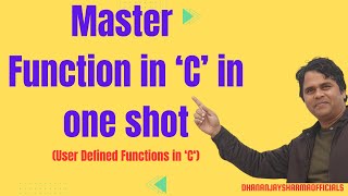 Function in c in one shot  Mastering C Functions A Comprehensive Guide for Beginners [upl. by Anerac453]