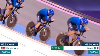 PARIGI 2024 CICLISMO SU PISTA BRONZO ITALIA INSEGUIMENTO A SQUADRE [upl. by Elohcim]