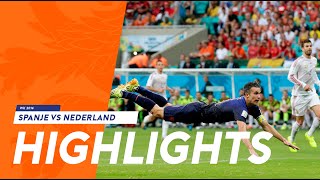 Highlights Spanje  Nederland 15 13062014 WK 2014 [upl. by Shaughn440]