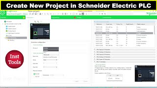 Create New Project in Schneider Electric PLC  Automation Training [upl. by Elrak]