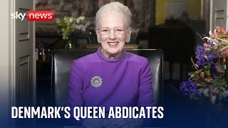 Denmarks queen abdicates after 52 years on the throne [upl. by Marlena]