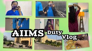 AIIMS duty vlog  aiims norcet nursingofficer vlog viralvideo fyp trending ng [upl. by Sherourd926]