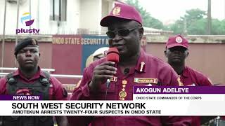 South West Security Network Amotekun Arrests Twenty Four Suspects In Ondo State [upl. by Spielman]