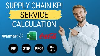 Supply Chain KPI Service OTIF DIFOT Fill Rate Calculation amp Formulas in Excel [upl. by Netsua]