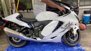 2022 Suzuki Hayabusa full exhaust system swap sounds [upl. by Laurance703]