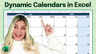 How to Create a Dynamic Calendar in Excel [upl. by Gent]