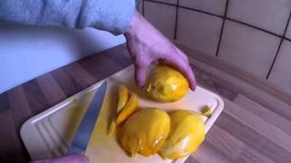 Tutorial  Mango schälen und Schneiden einfach gemacht [upl. by Marcin]