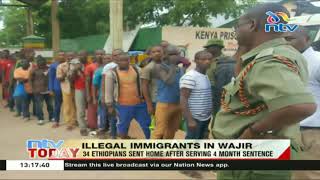 34 illegal immigrants from Ethiopia sent home after serving 4 month sentence [upl. by Eijneb362]