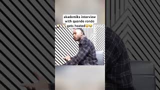 akademiks interview with quando rondo gets heated😂😳 [upl. by Eenej]