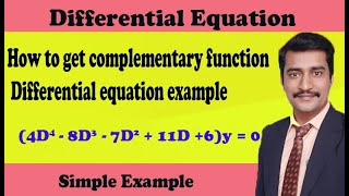 How to get complementary function example differential equation [upl. by Stalder]