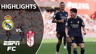 Granada vs Real Madrid  LALIGA Highlights  ESPN FC [upl. by Anilrac]