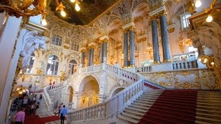 THE WINTER PALACE and STATE HERMITAGE MUSEUM St PETERSBURG RUSSIA [upl. by Attevad406]