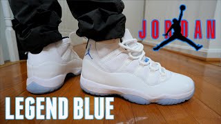 2024 JORDAN 11 LEGEND BLUE REVIEW amp ON FEET [upl. by Ardenia]