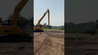 Excavator long boom LR Liugong businesses contraction  Balaji construction 🚧 popland trending [upl. by Jermain]