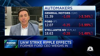 UAW strike ripple effects Former Ford CEO weighs in [upl. by Elinet]