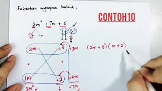 PENDARABAN SILANG  PEMFAKTORAN UNGKAPAN ALGEBRA [upl. by Eivi]