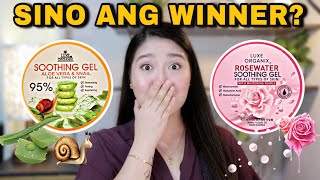 Rosewater vs Aloe Vera and Snail  Luxe Organix Soothing Gel Comparison  May Santos [upl. by Fawnia]