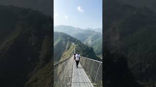 Pokhara cable bridge mountain ⛰️ [upl. by Ardnaeed]