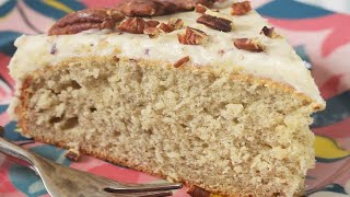 Old Fashioned Banana Cake Recipe Demonstration  Joyofbakingcom [upl. by Crompton]