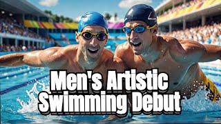 Men Make a Splash in Artistic Swimming olympics at Paris 2024 [upl. by Angelique]