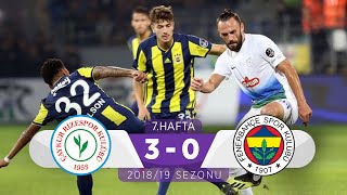 Çaykur Rizespor 30 Fenerbahçe  7 Hafta  201819 [upl. by Jobyna]