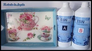 Como cristalizar con 🔴RESINA EPOXI🔴en una bandeja ✔Haul Resin pro [upl. by Cattima]