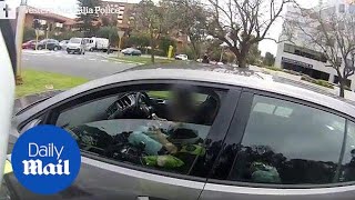 Driver doesnt realise he is caught by police for using phone  Daily Mail [upl. by Spoor]