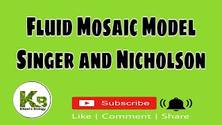 Fluid Mosaic Model of Plasma Membrane by Singer and Nicholson [upl. by Jocelyn]